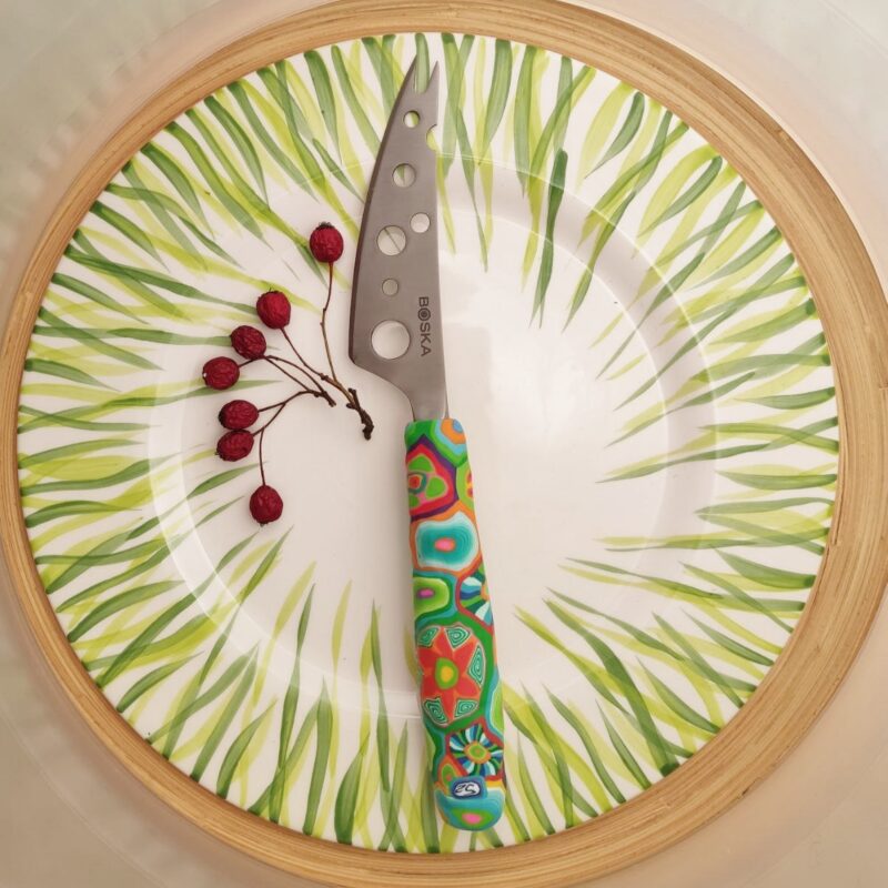 Messer Bunter Griff, Handarbeit, Unikat, Besteck, fröhlich,