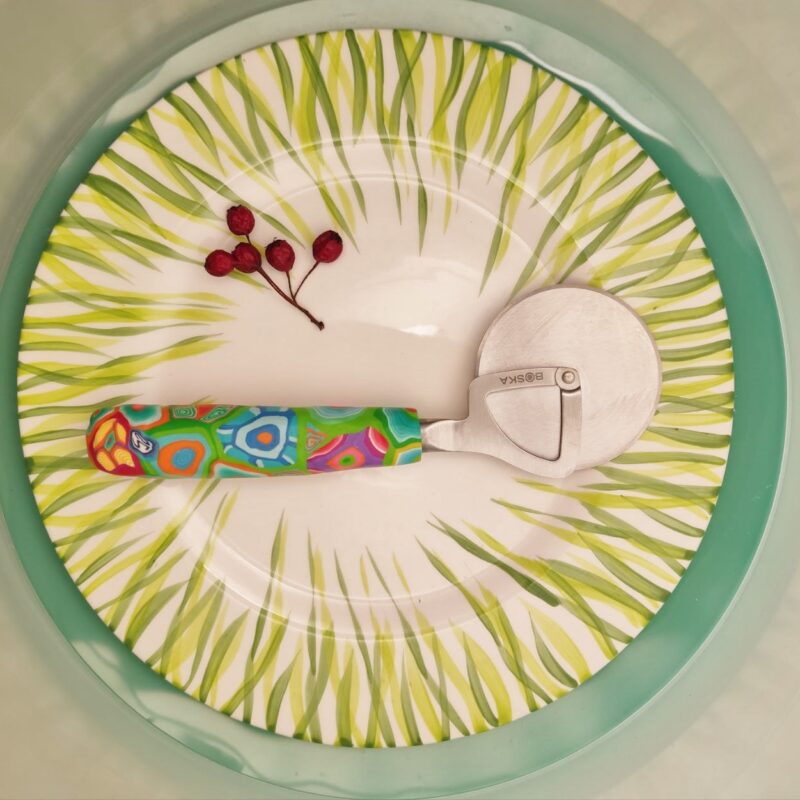 Messer Bunter Griff, Handarbeit, Unikat, Besteck, fröhlich,