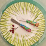 Messer Bunter Griff, Handarbeit, Unikat, Besteck, fröhlich,