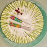 Messer Bunter Griff, Handarbeit, Unikat, Besteck, fröhlich,