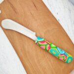 Messer Bunter Griff, Handarbeit, Unikat, Besteck, fröhlich,