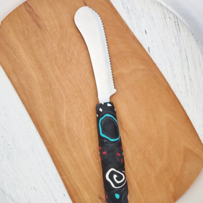 Messer Bunter Griff, Handarbeit, Unikat, Besteck, fröhlich,